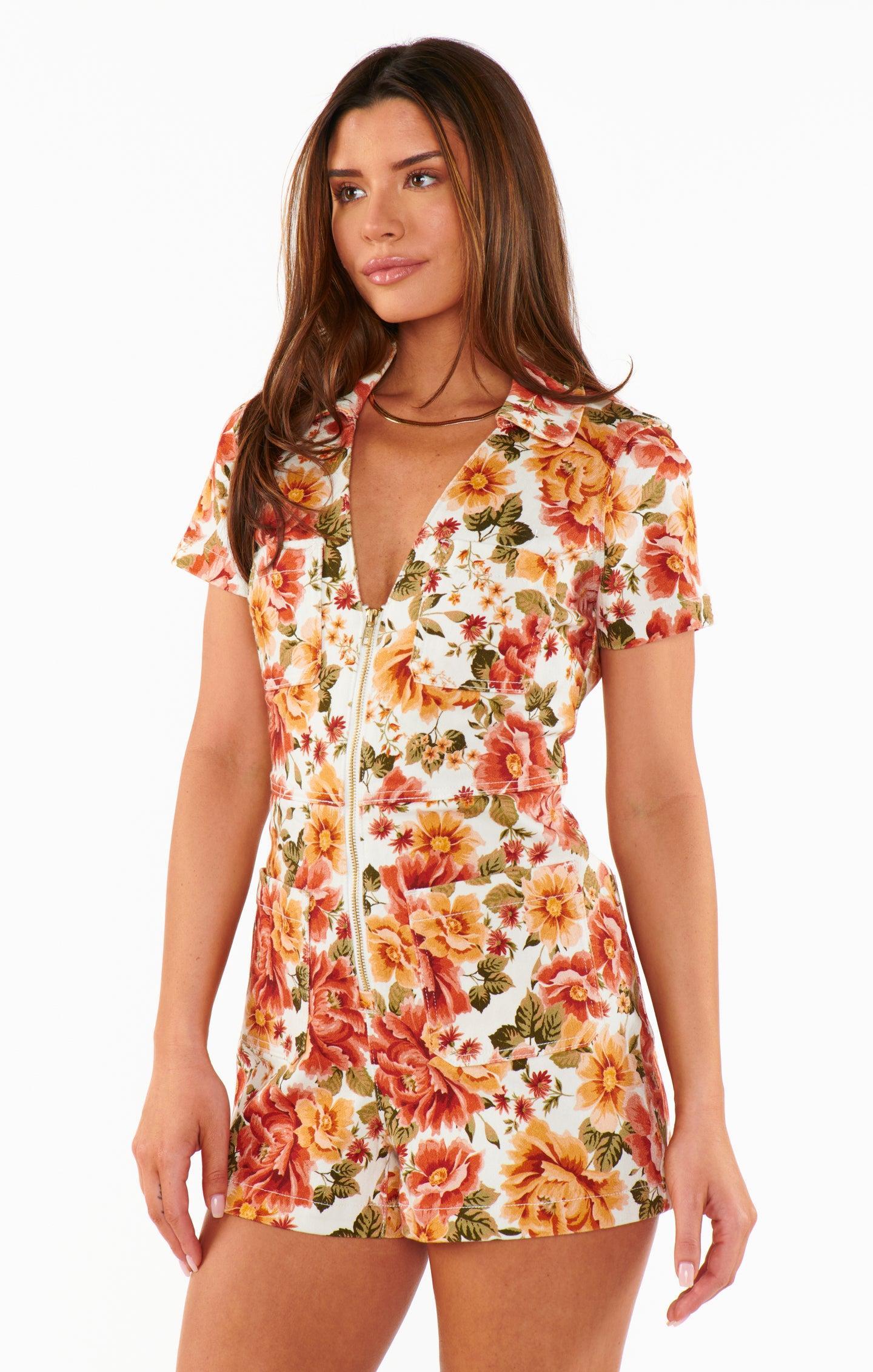 Ranch Romper ~ Desert Rose Denim Product Image