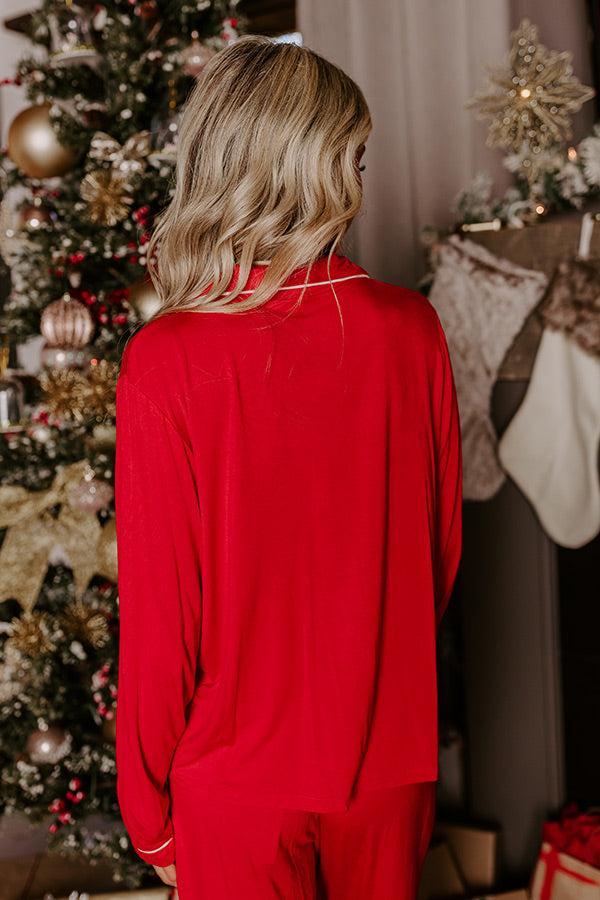 Early Morning Pajama Top in Red Product Image