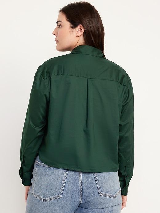 Button-Down Crop Shirt Product Image