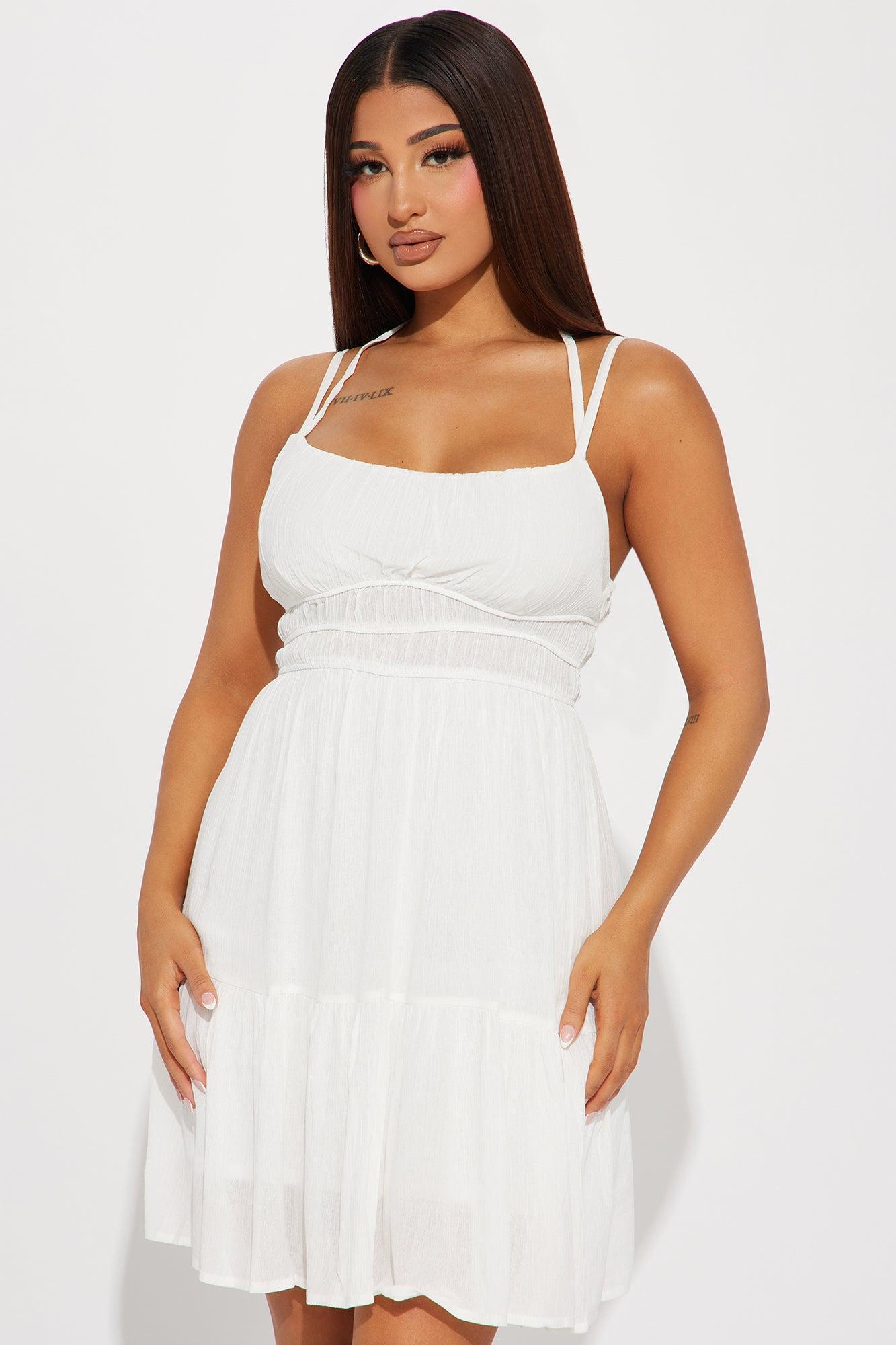 Raveena Mini Dress - Off White Product Image