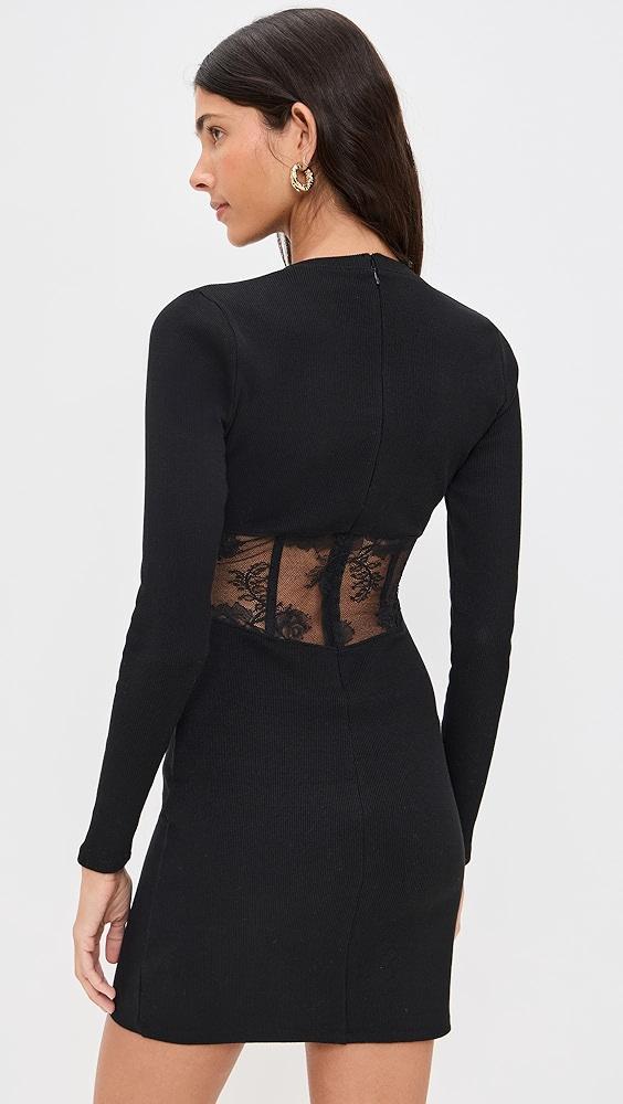 Fleur du Mal Rib and Bouquet Lace Boned Dress | Shopbop Product Image