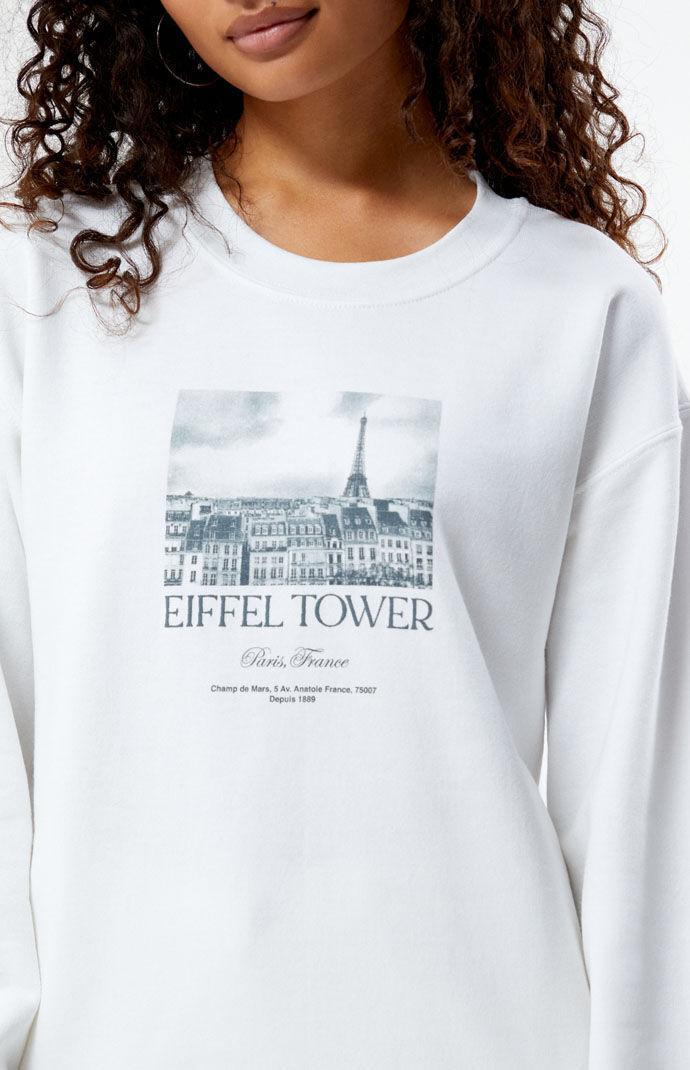 Women's Eiffel Tower Crew Neck Sweatshirt Product Image