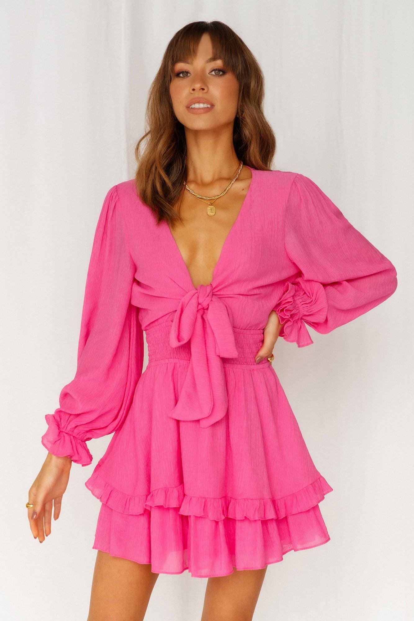 Lost Somebody Dress Hot Pink Product Image