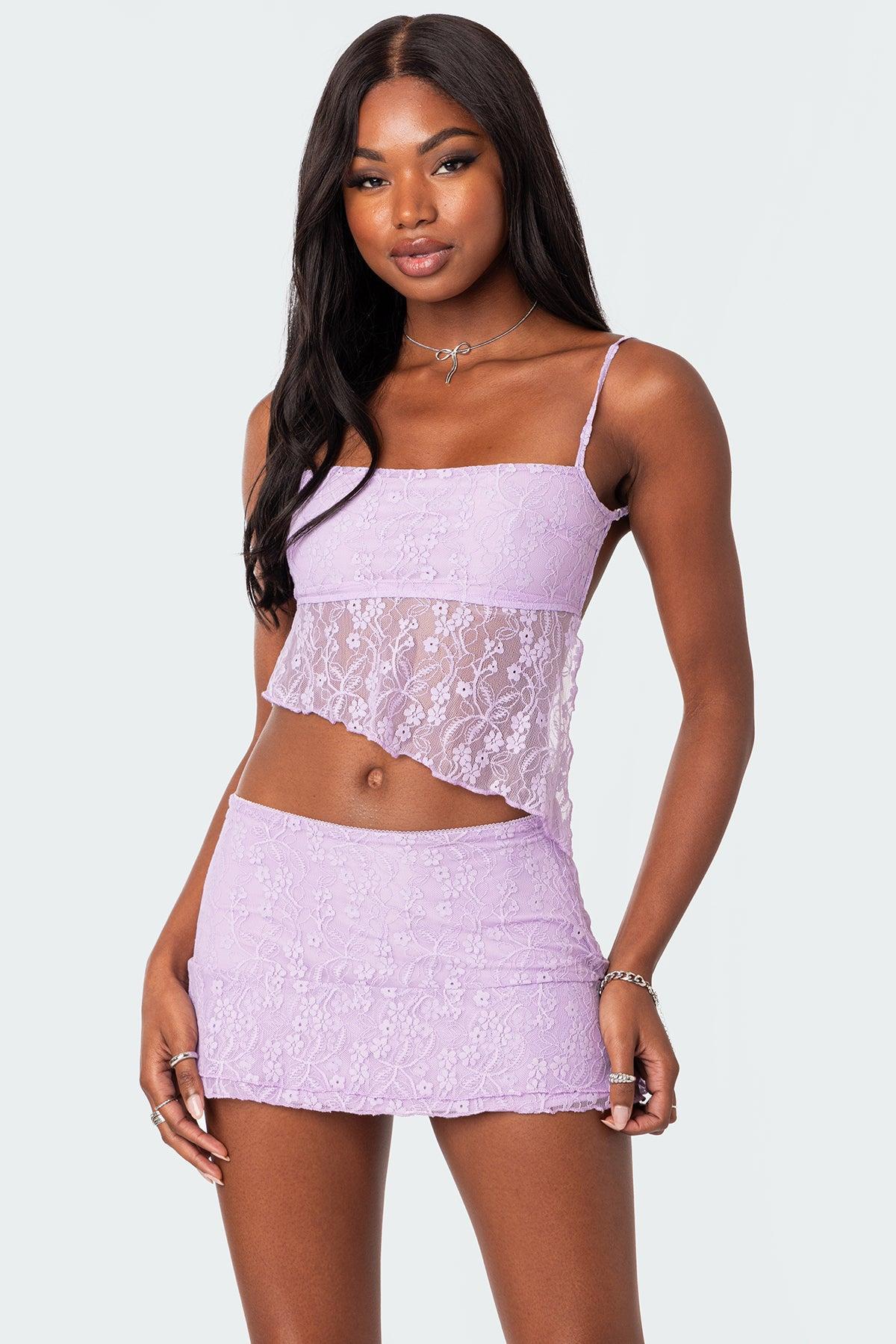 Lyra Open Back Lace Tank Top Product Image