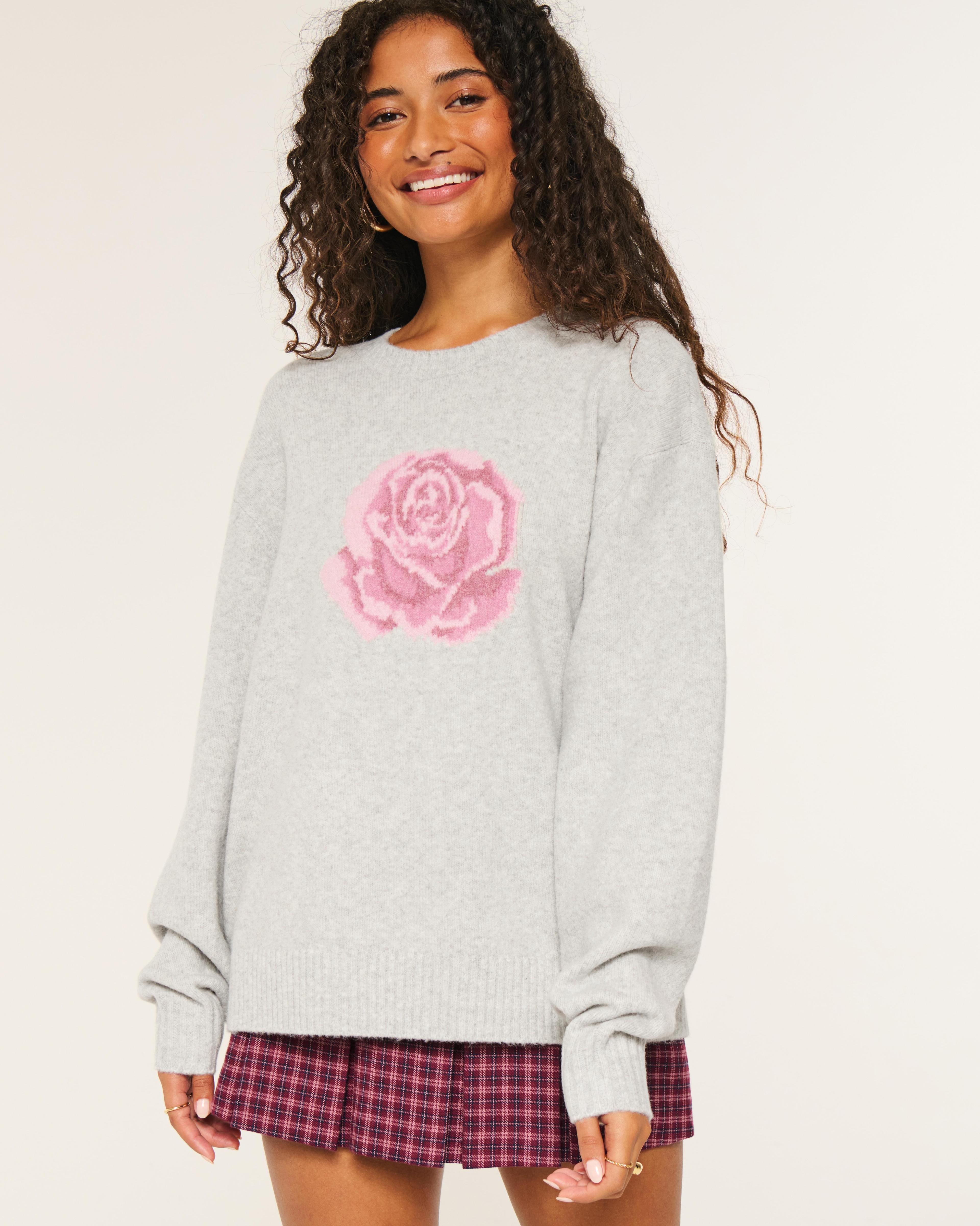 Hollister Comfy Cloud Cable-Knit Crew Sweater Product Image