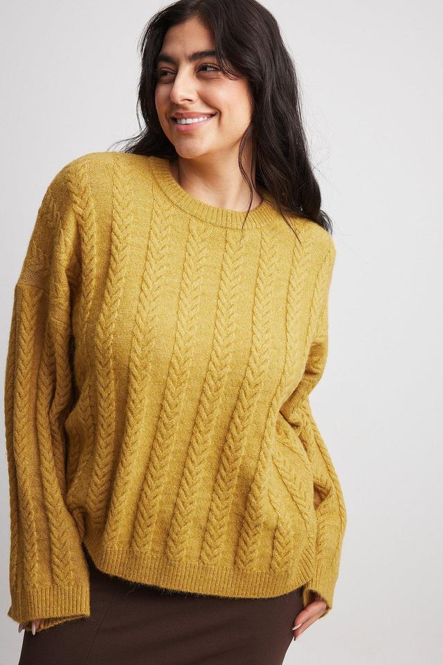 Oversized Knitted Cable Sweater Product Image