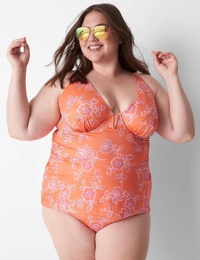 Underwire V-Wire Swim Tankini Top Product Image