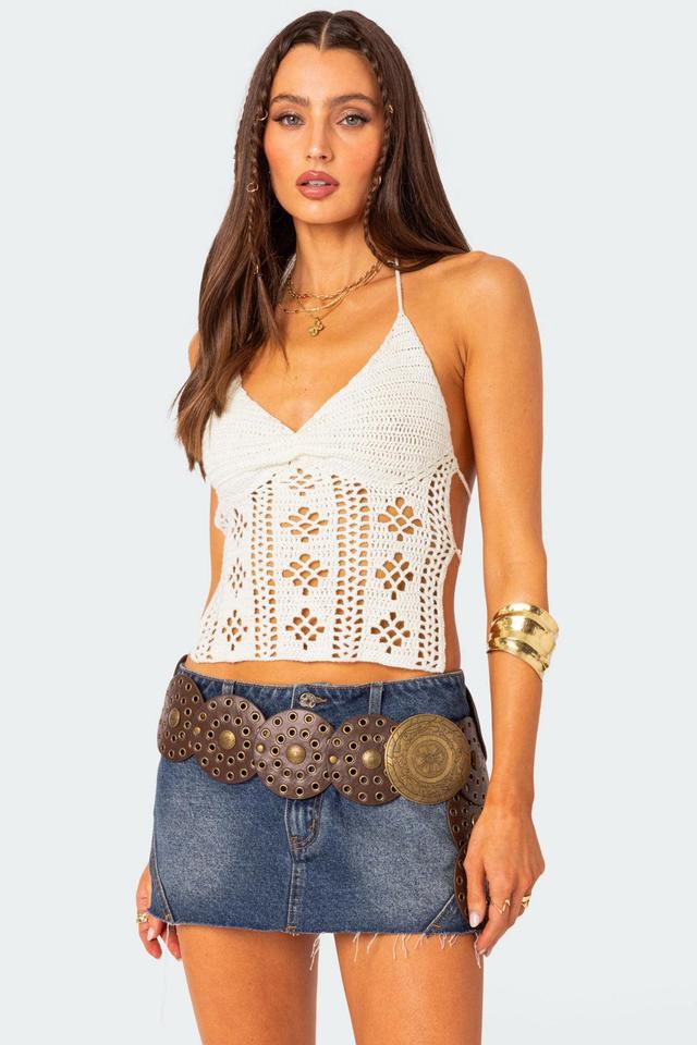 Jada Open Back Crochet Top Product Image