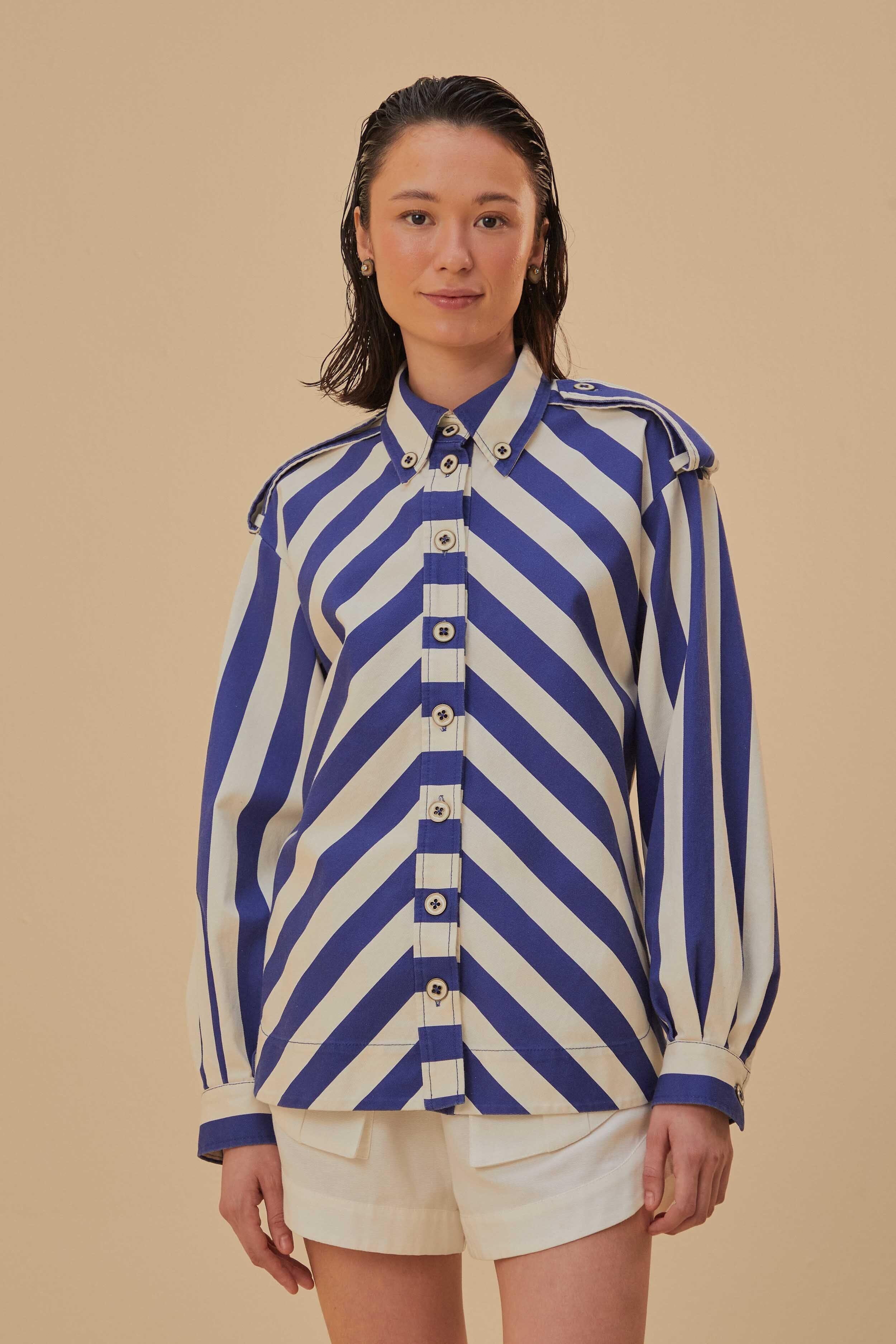 Blue Striped Long Sleeve Shirt product image