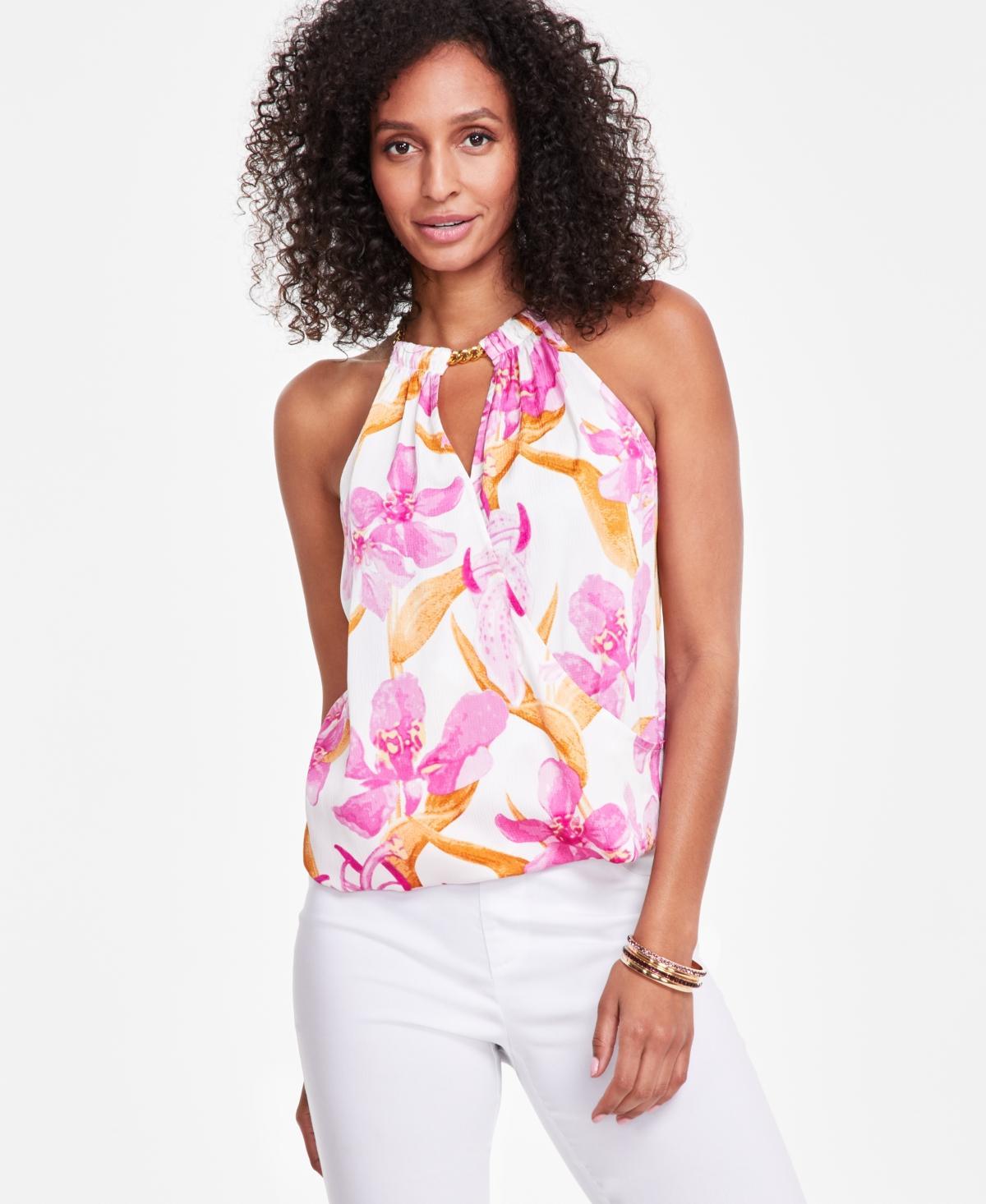 Women's Floral-Print Halter Top, Created for Macy's Product Image