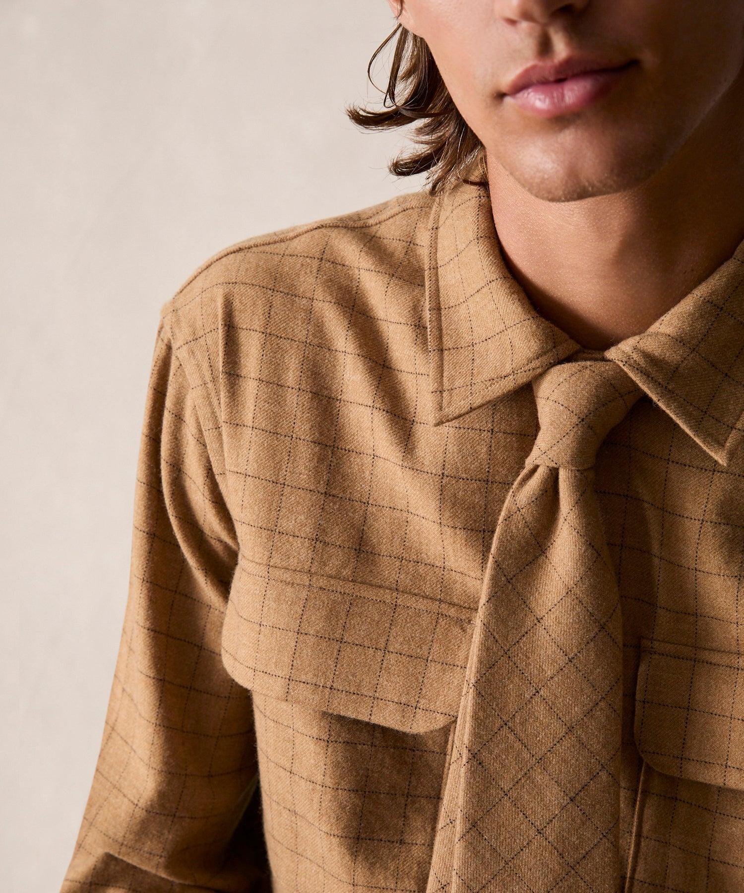 Italian Wool Field Overshirt Check Product Image