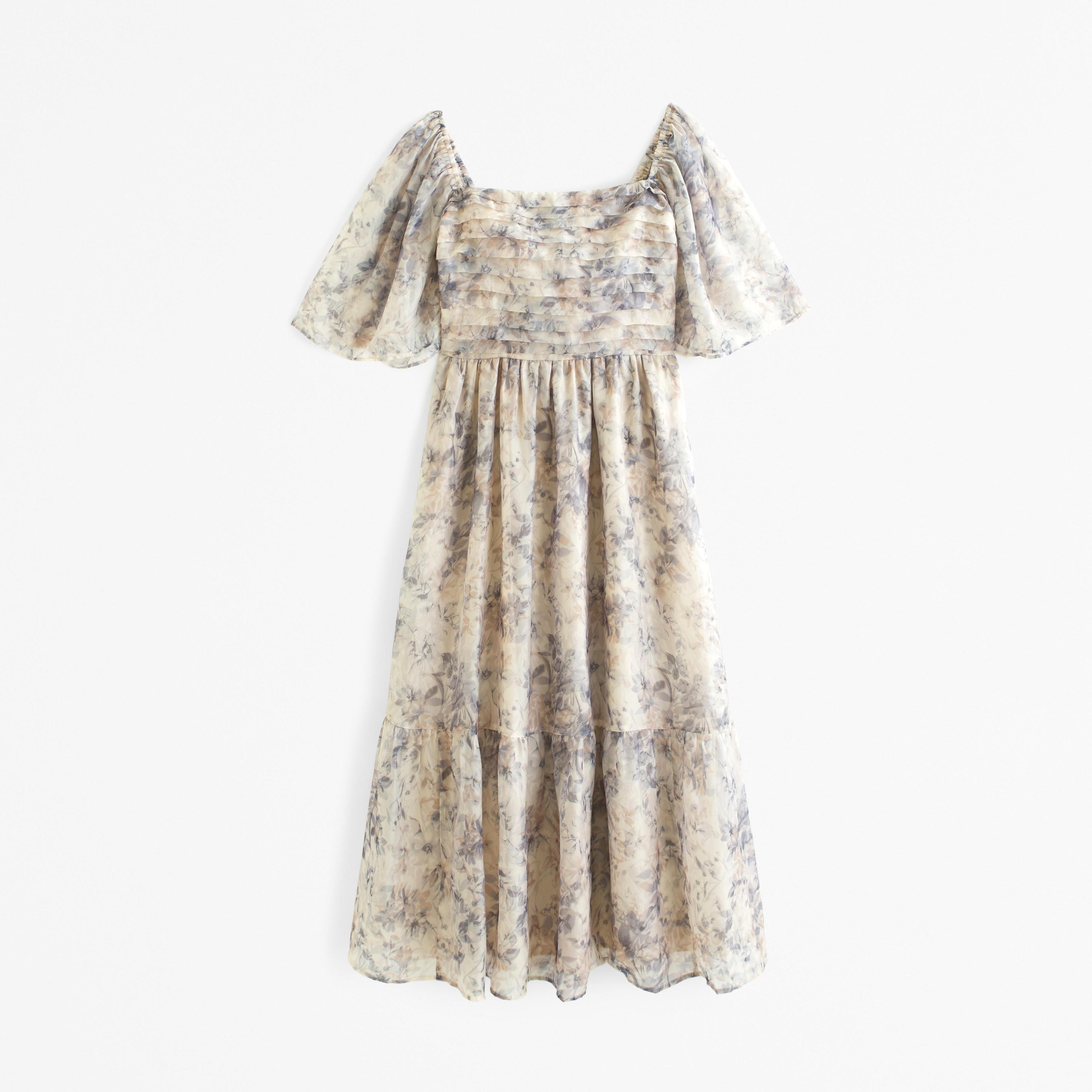 The A&F Emerson Angel Sleeve Midi Dress Product Image