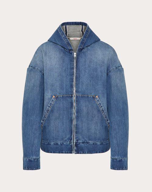 DENIM JACKET WITH HOOD  Product Image