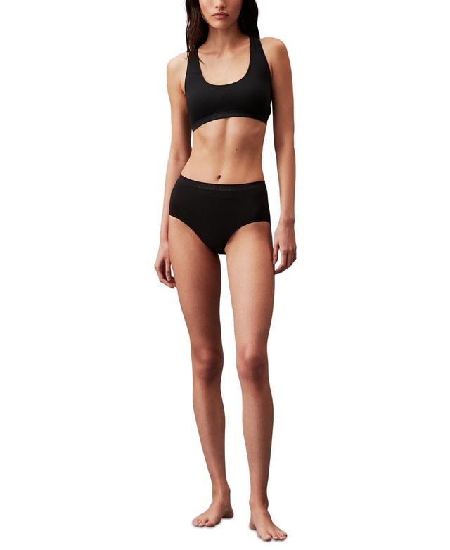 Calvin Klein Womens Bonded Flex Seamless High-Rise Bikini Brief Underwear QD5160 Product Image