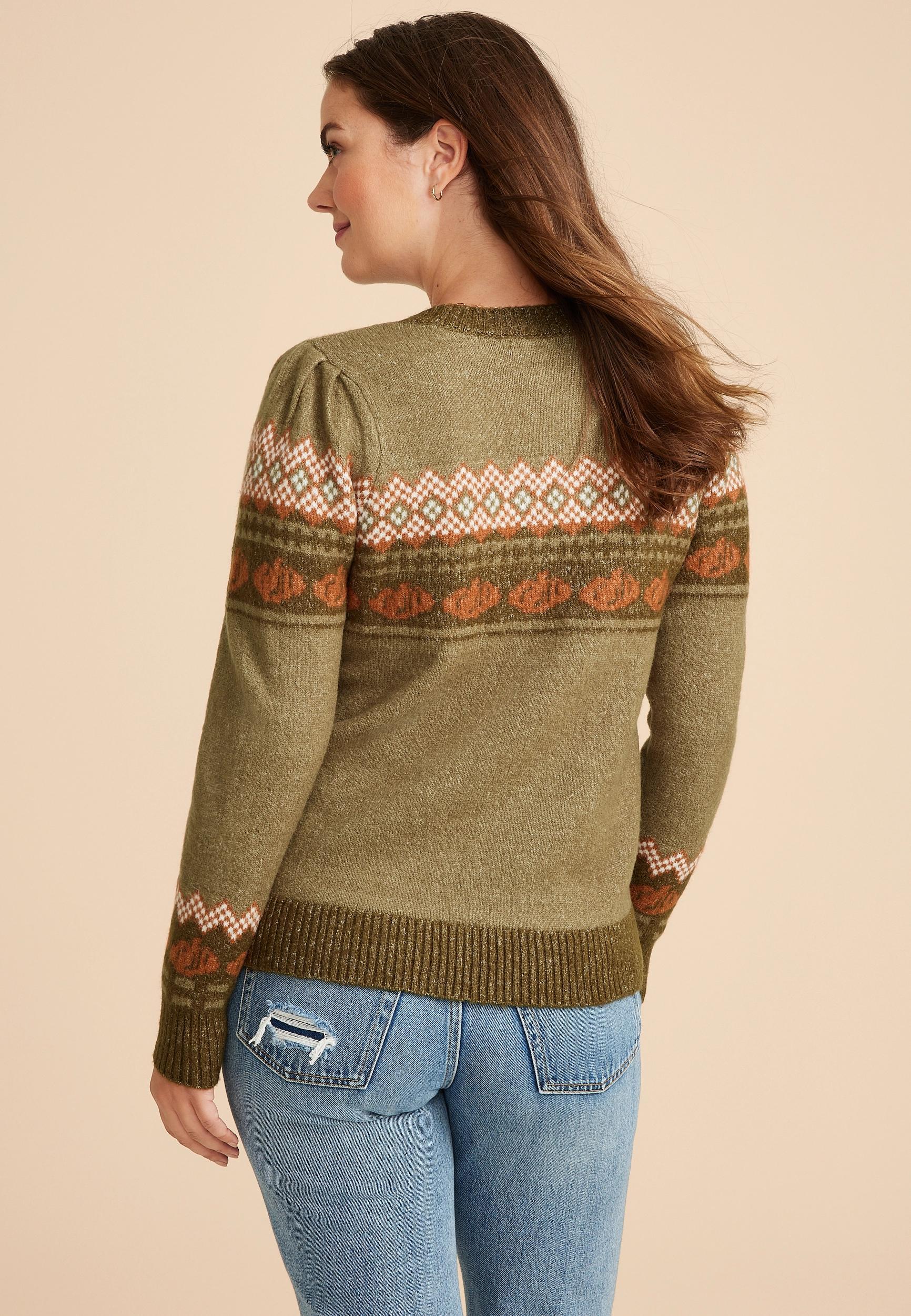 Fair Isle Pumpkin Sweater Product Image