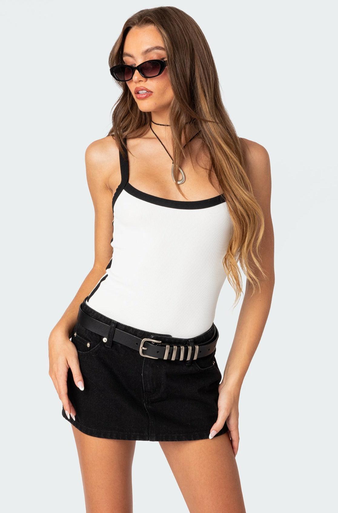 Contrast Ribbed Bodysuit Product Image