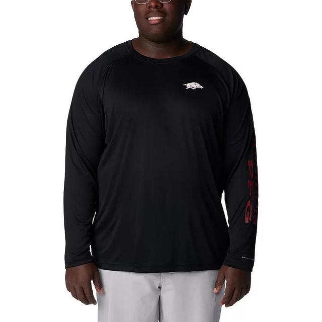 Mens Columbia Arkansas Razorbacks Big & Tall PFG Terminal Tackle Omni-Shade Raglan Long Sleeve T-Shirt Product Image