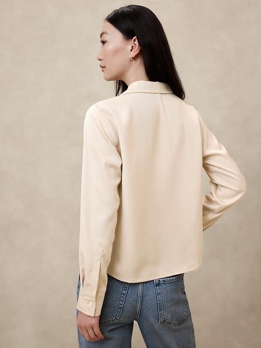 Silky Popover Blouse Product Image