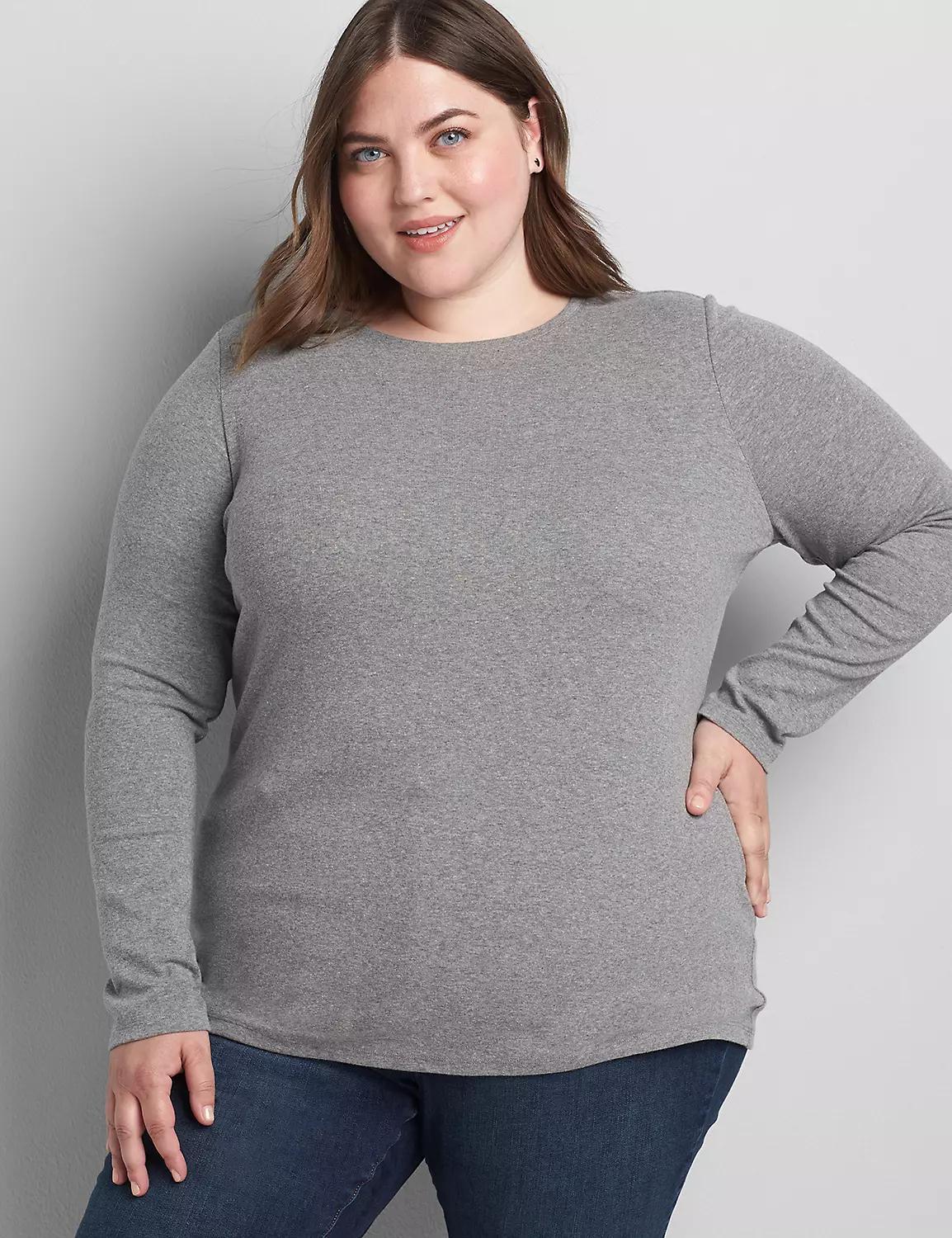 Long-Sleeve Ribbed Knit Tee product image