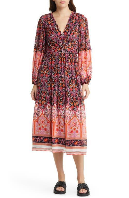 KOBI HALPERIN Skye Mixed Floral Long Sleeve Dress Product Image