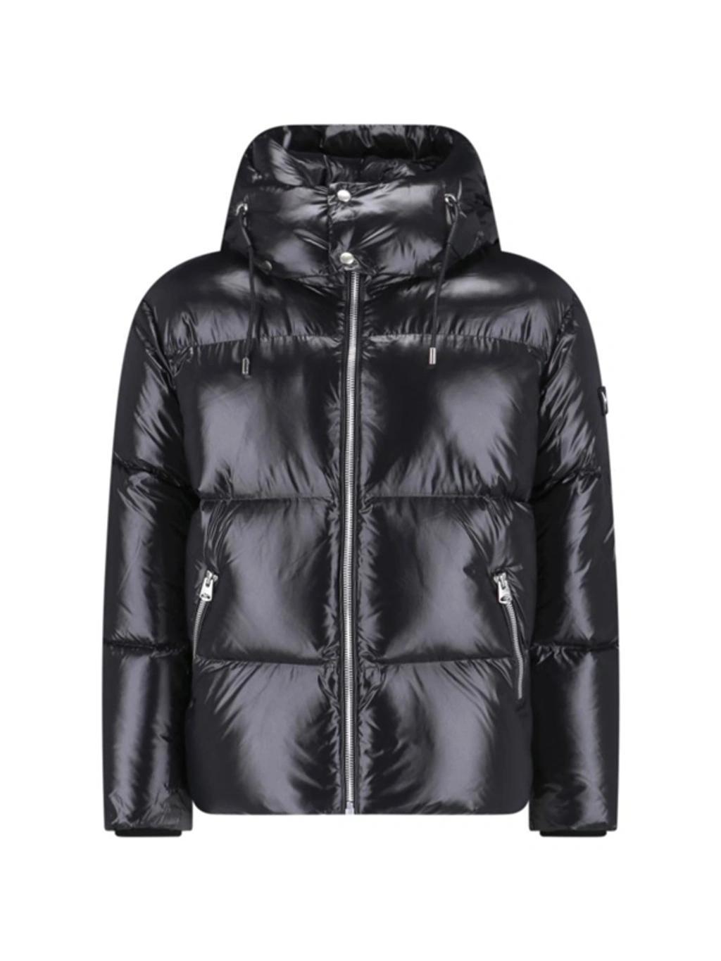 Padded Zip-up Down Jacket In Black   Product Image