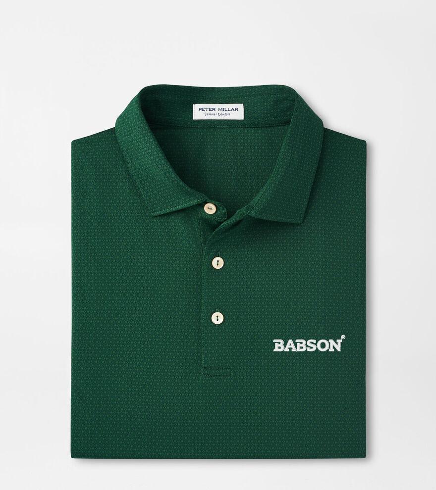 Peter Millar Mens Babson Tesseract Performance Jersey Polo | Color: Green | Size: M Product Image