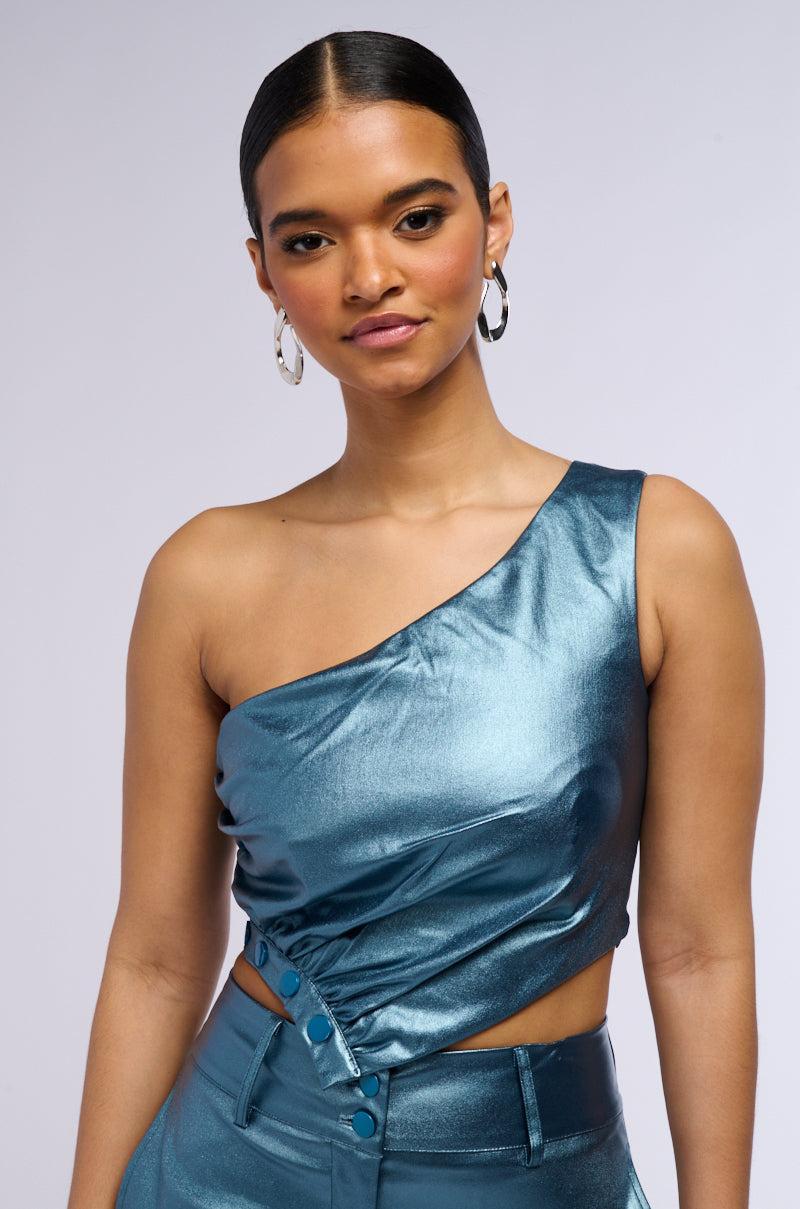 DISCO BABE ONE SHOULDER TOP Product Image