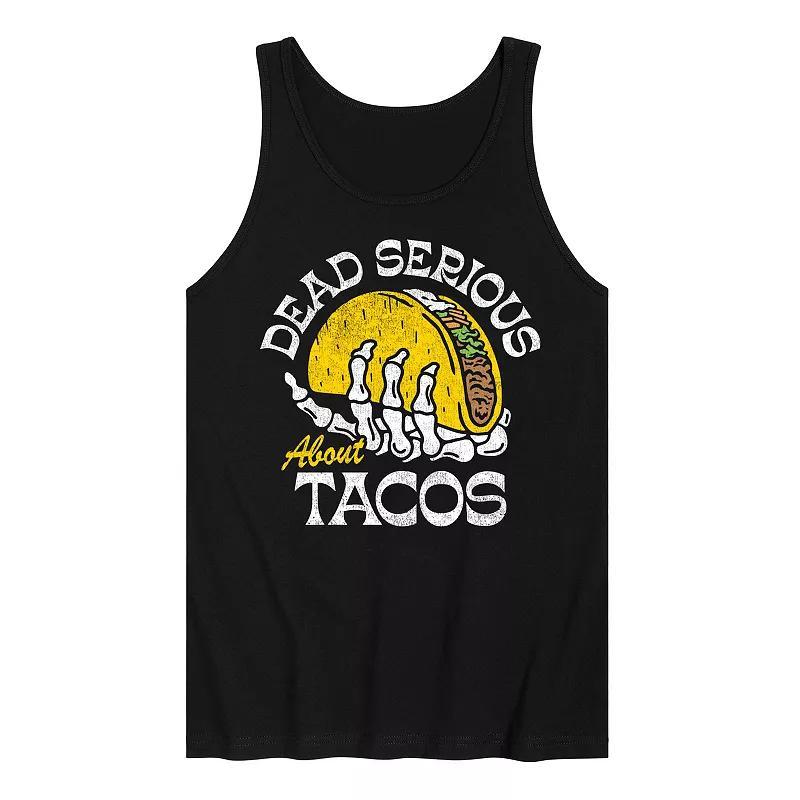 Mens Dead Serious About Tacos Graphic Tank Top Product Image