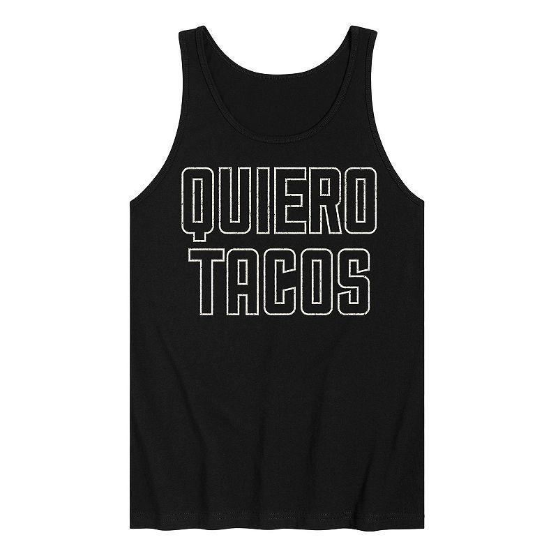 Mens Quiero Tacos Graphic Tank Top Product Image