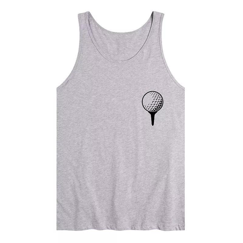 Mens Golf Ball on Tee Graphic Tank Top Product Image