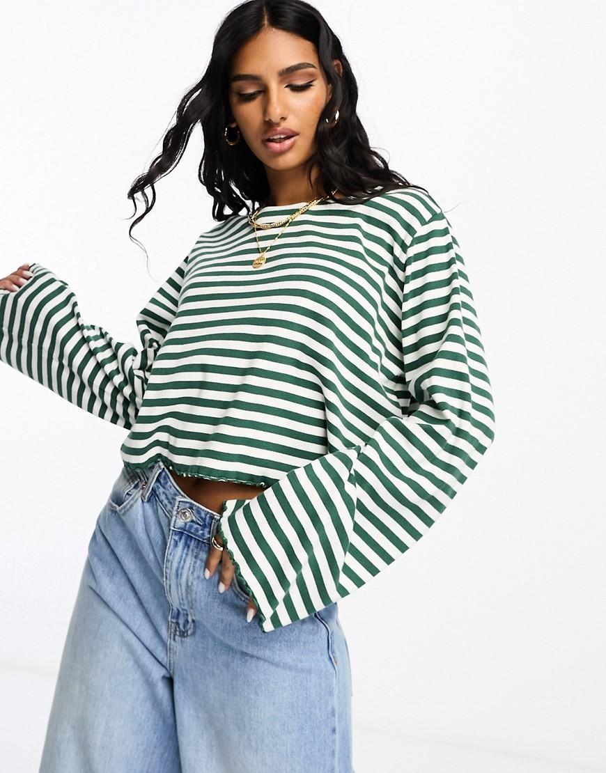 ASOS DESIGN lettuce hem long sleeve t-shirt Product Image