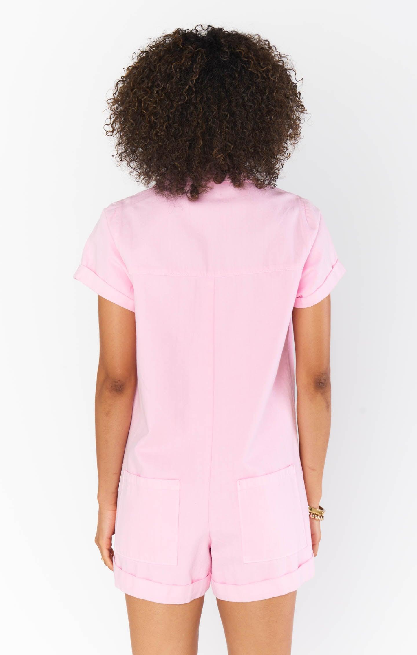 Range Romper ~ Candy Pink Denim Product Image