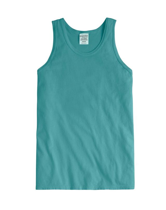 Hanes Mens Garment Dyed Tank Spanish Moss 3XL Product Image