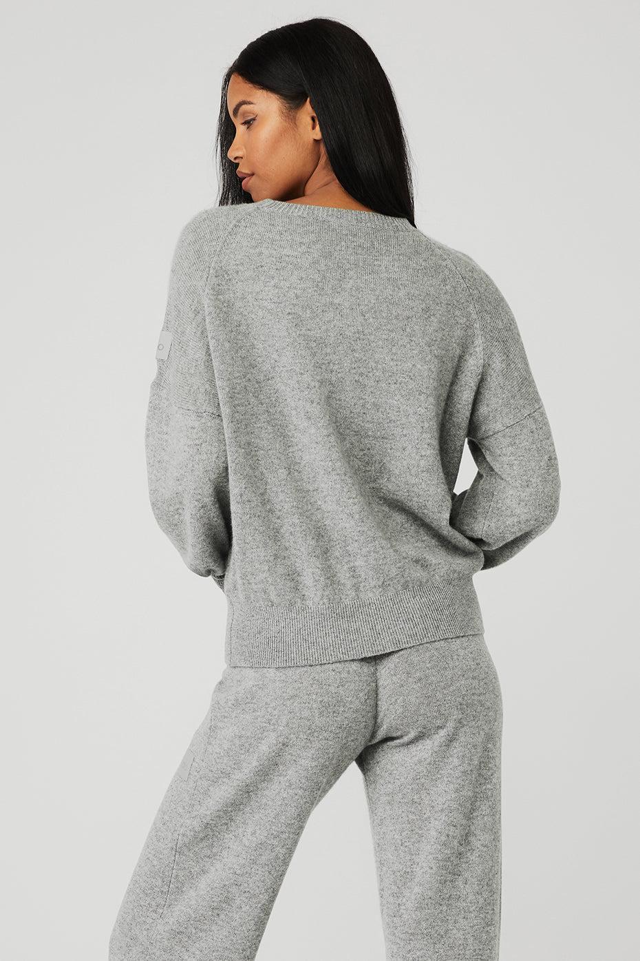 Cashmere Jet Set Crew - Dove Grey Heather Female Product Image