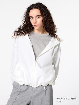 Womens Pocketable Uv Protection Parka with Water-Repellent Off White Small UNIQLO US Product Image