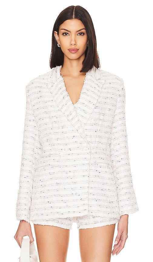 MISA Los Angeles Penny Blazer in White. Product Image