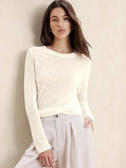 Pointelle Pullover Sweater Product Image