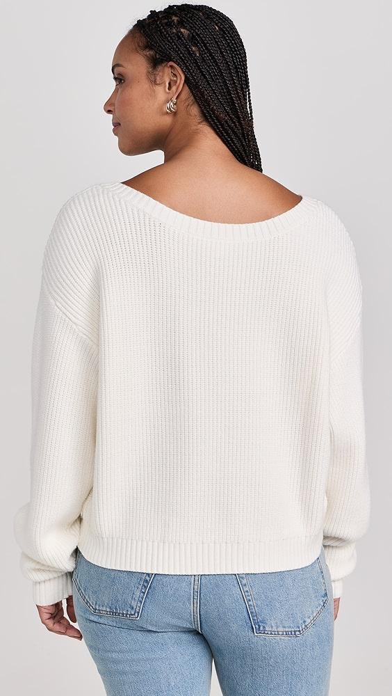 Good American Cozy Deep V Sweater | Shopbop Product Image