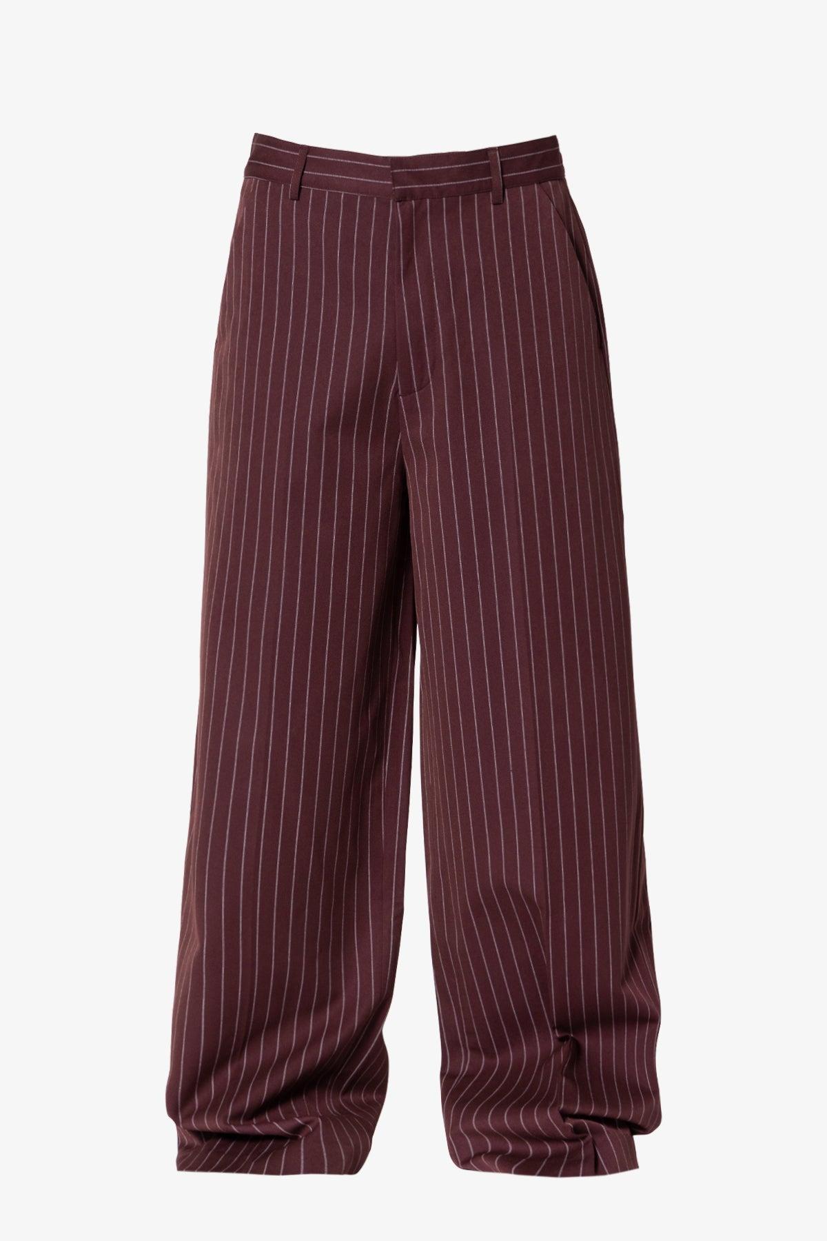 Wide Leg Trouser Pants - Red Product Image