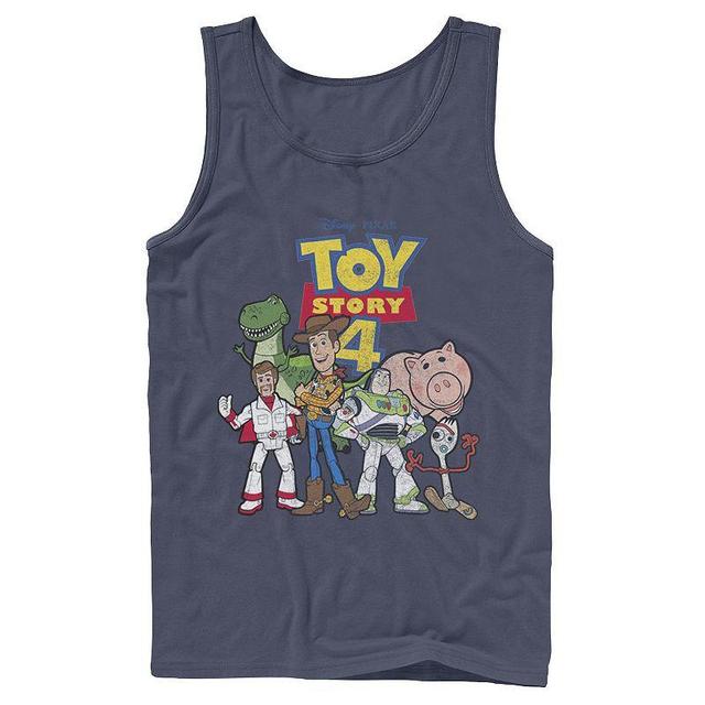 Mens Disney / Pixar Toy Story 4 New Group Shot Movie Logo Poster Tank Grey Product Image