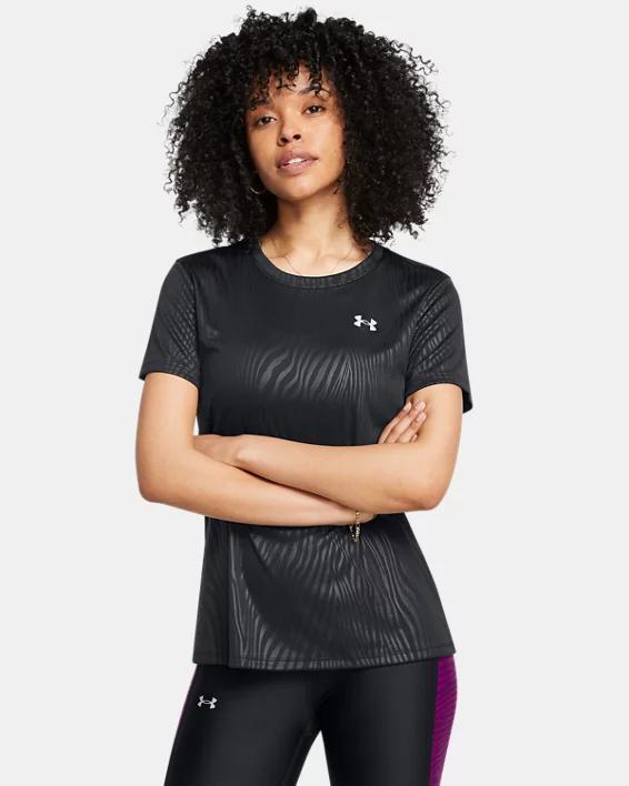 Women's UA Tech™ Emboss Short Sleeve Product Image