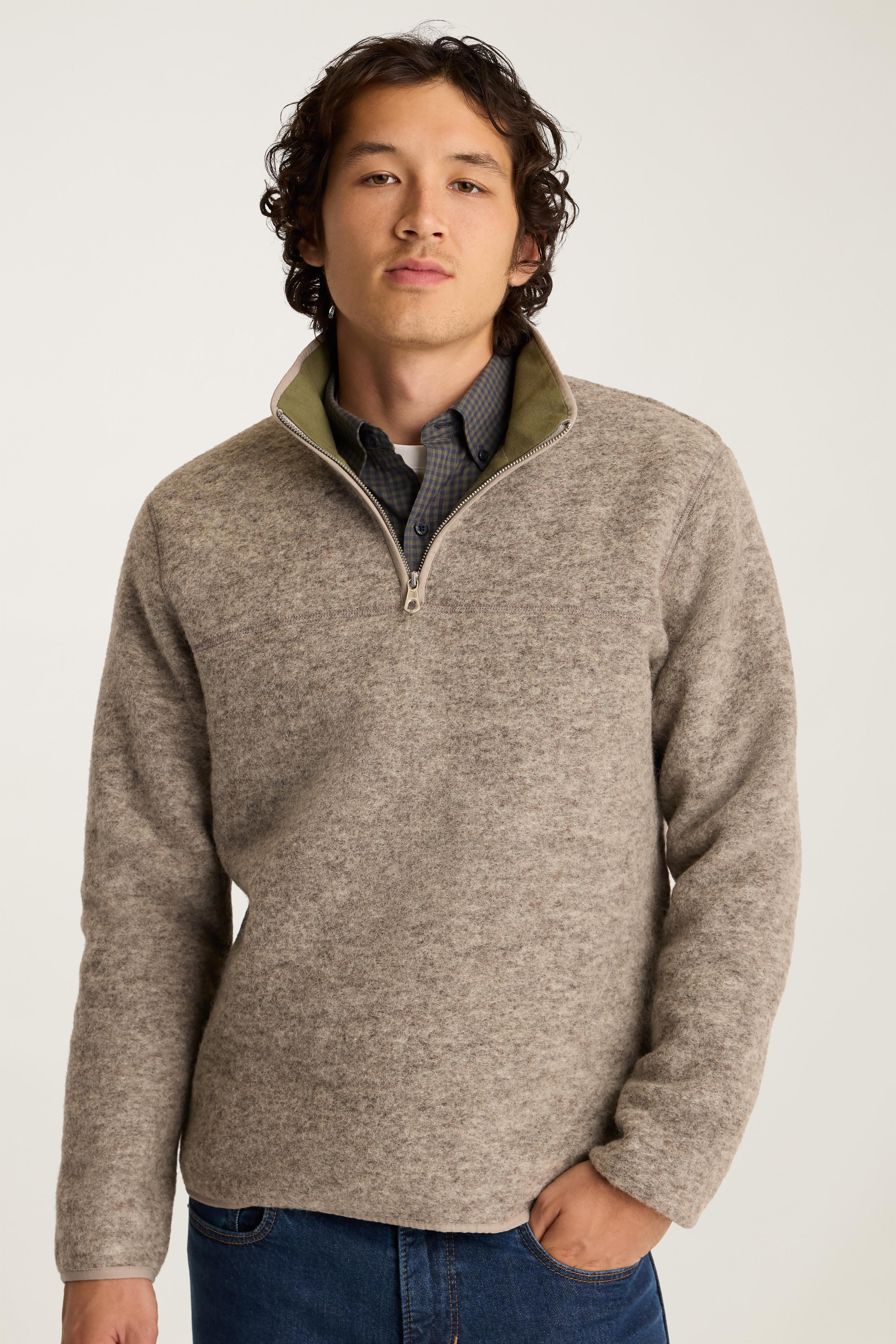 Italian Wool Fleece Half Zip Product Image