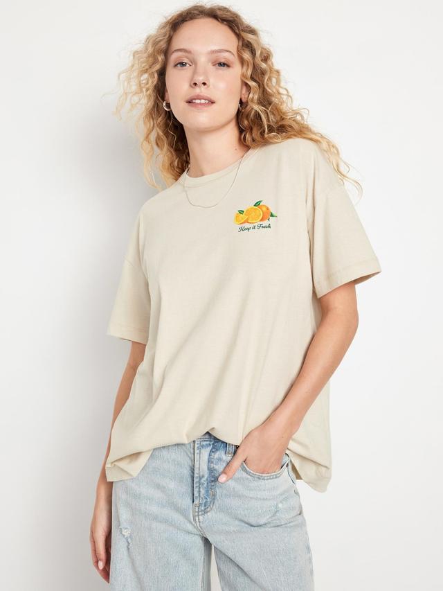 Oversized EveryWear Graphic T-Shirt for Women Product Image