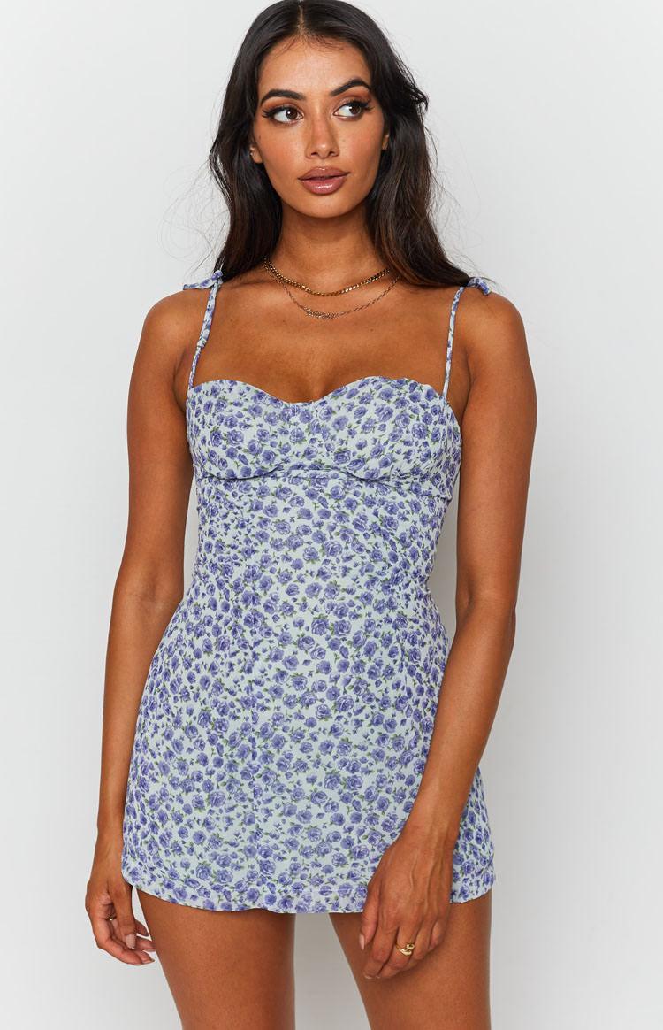 Penny Lane Dress Blue Floral Product Image