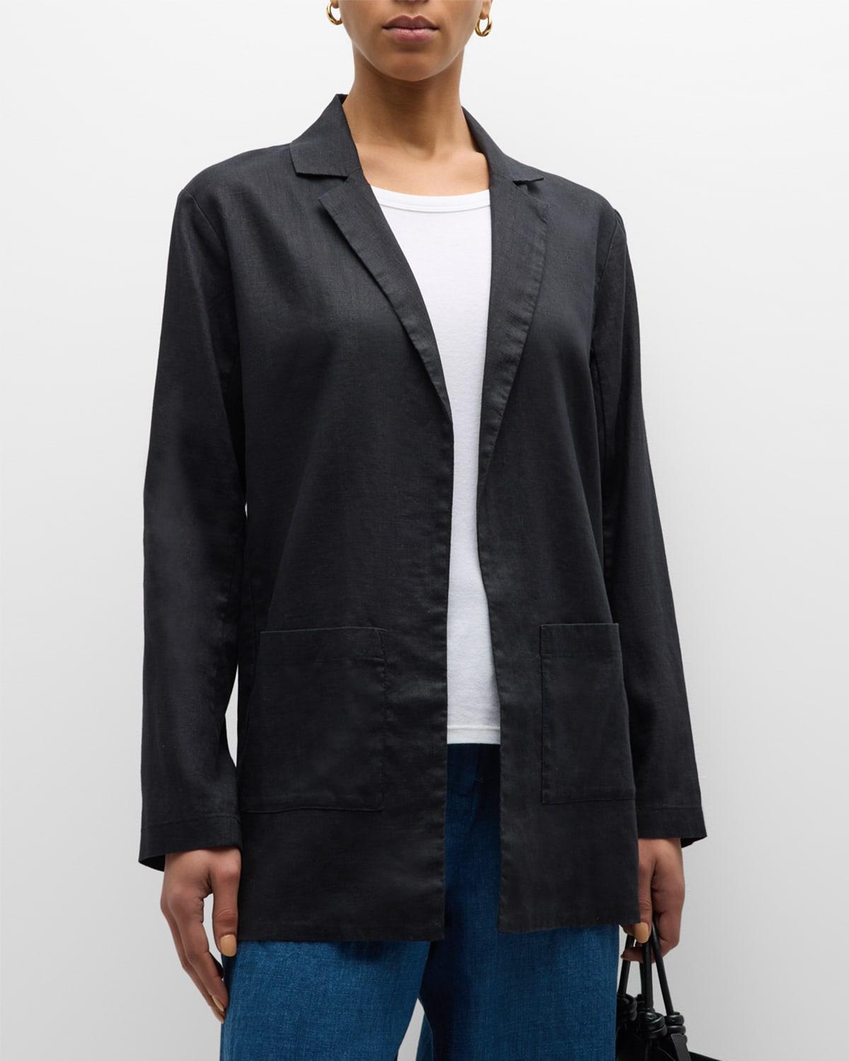 Open-Front Organic Linen Blazer Product Image