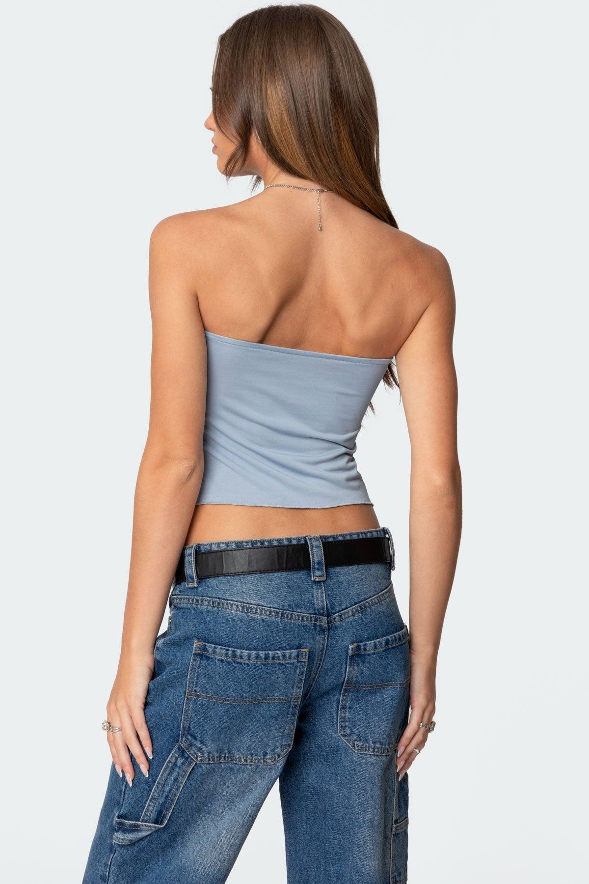 Twisted Split Front Tube Top Product Image