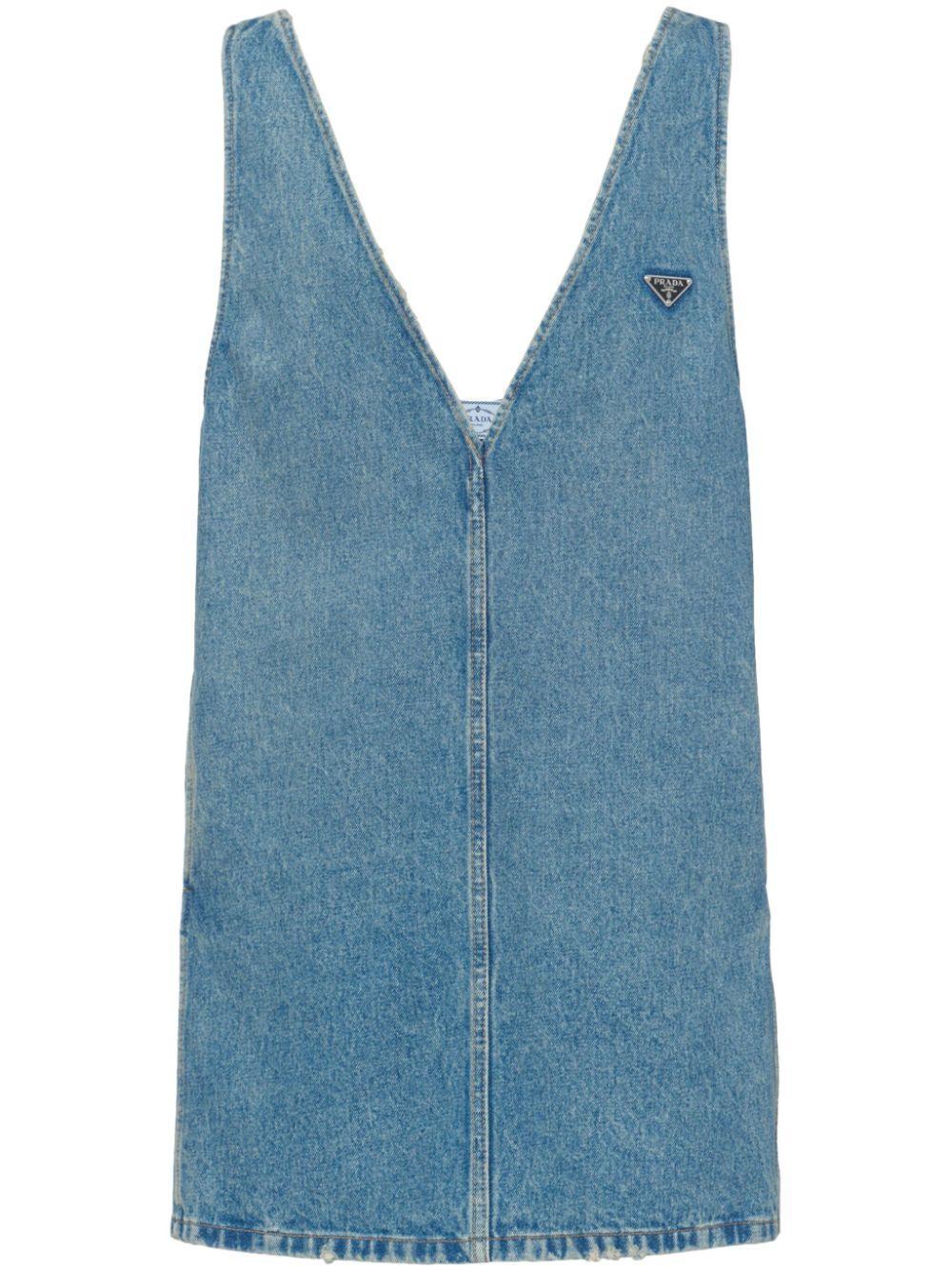 Denim Dress In Blue Product Image