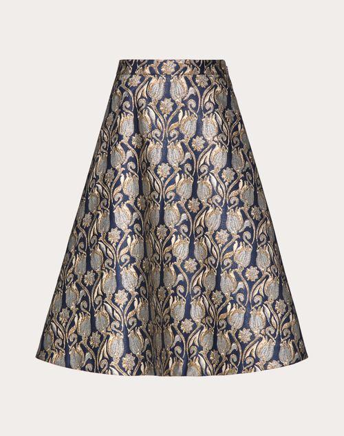 METAMORPHOS TULIPS BROCADE MIDI SKIRT  Product Image