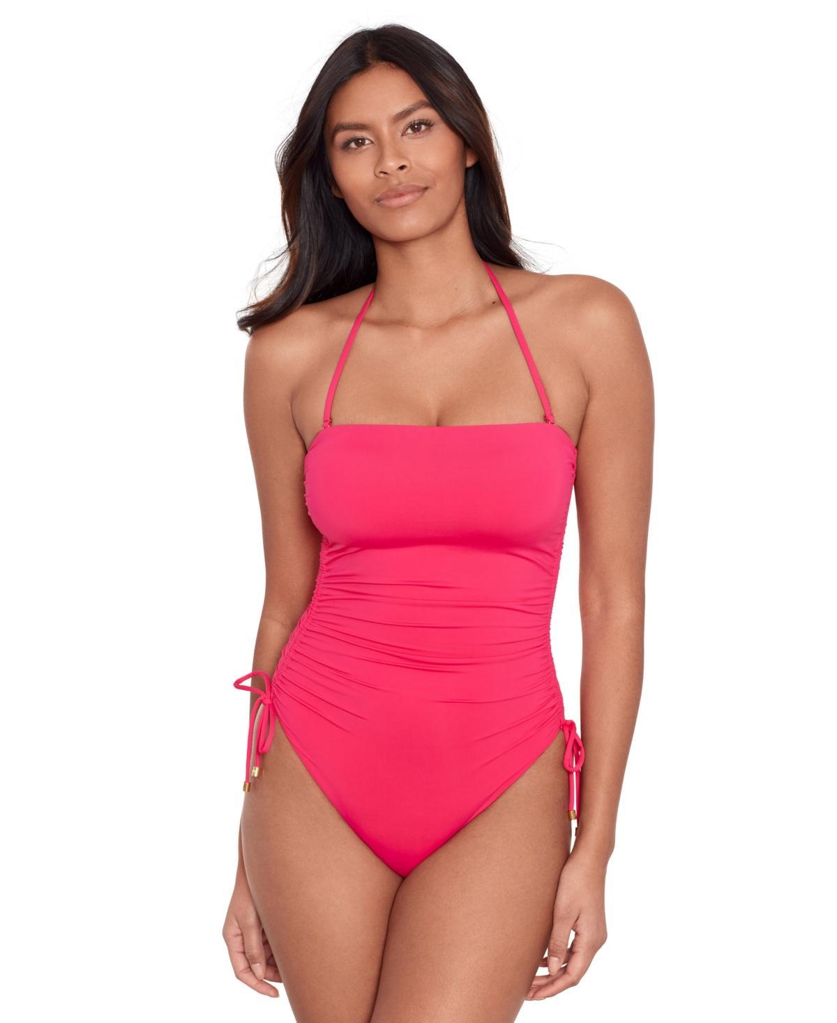 Lauren Ralph Lauren Womens Halter-Neck Side-Tie One-Piece Swimsuit Product Image