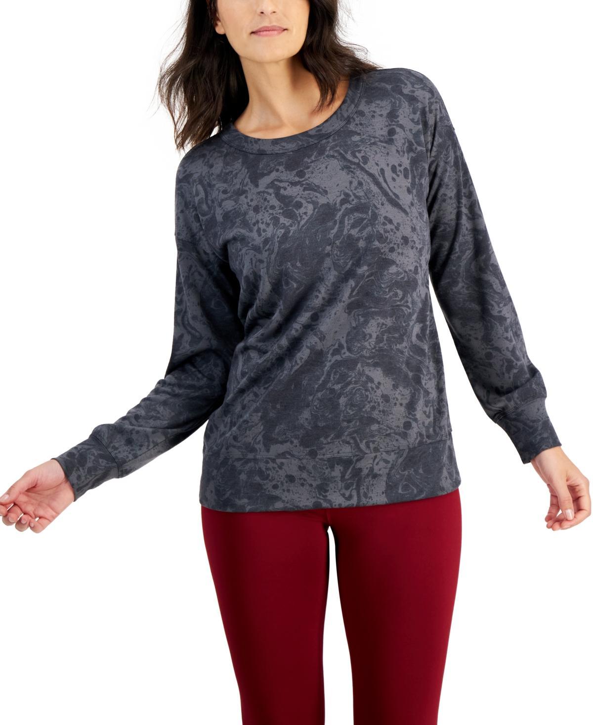 Id Ideology Womens Butter French Terry Open-Back Pullover Top, Created for Macys Product Image